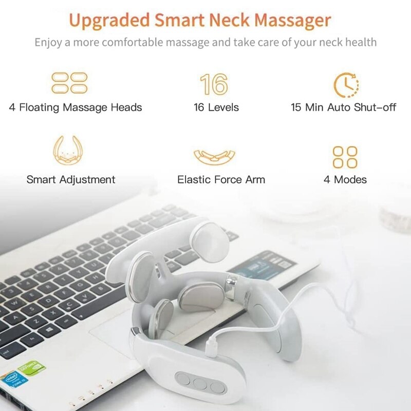 Neck Massager with Heat, Neck Massager for Pain Relief Neck Relax Neck Massage Therapy Neck Massager for Women &amp; Men