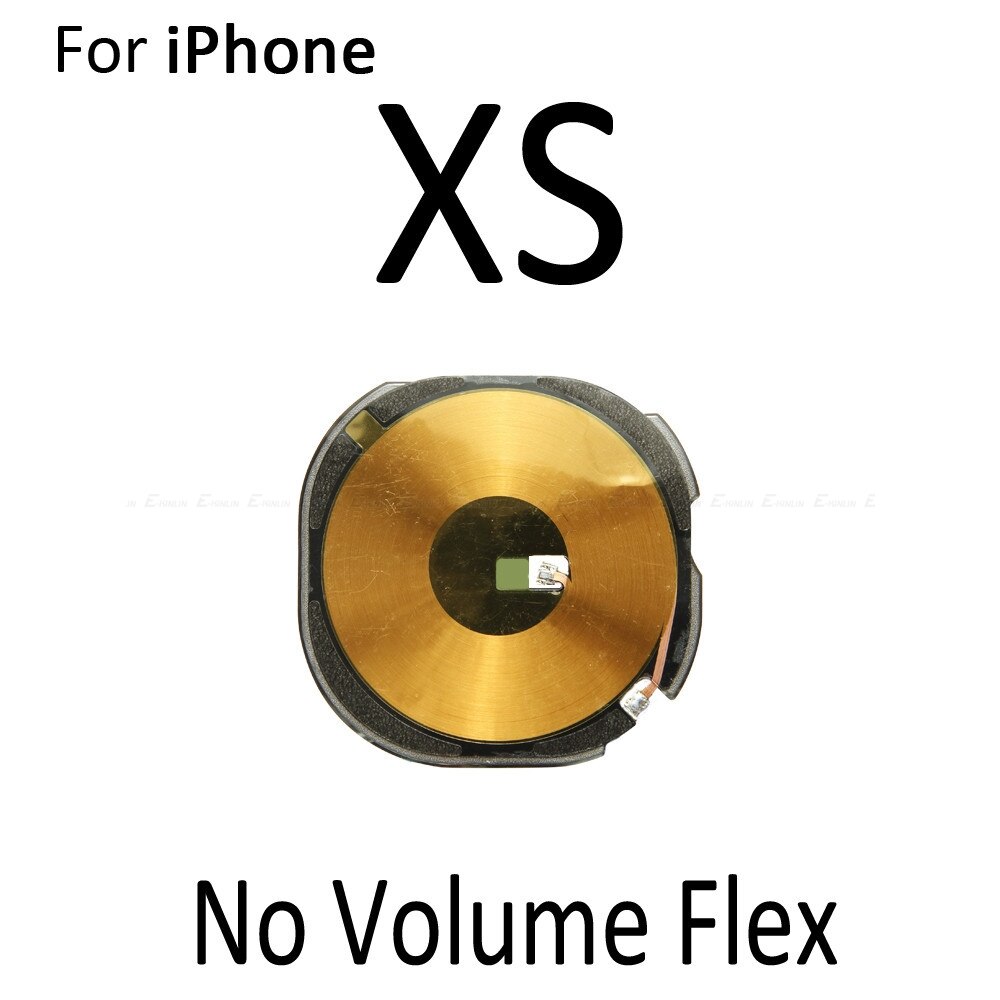 Puce NFC pour iPhone X XR XS 11 Pro Max sans fil chargeur panneau bobine autocollant avec bouton de Volume câble flexible: No Volume XS