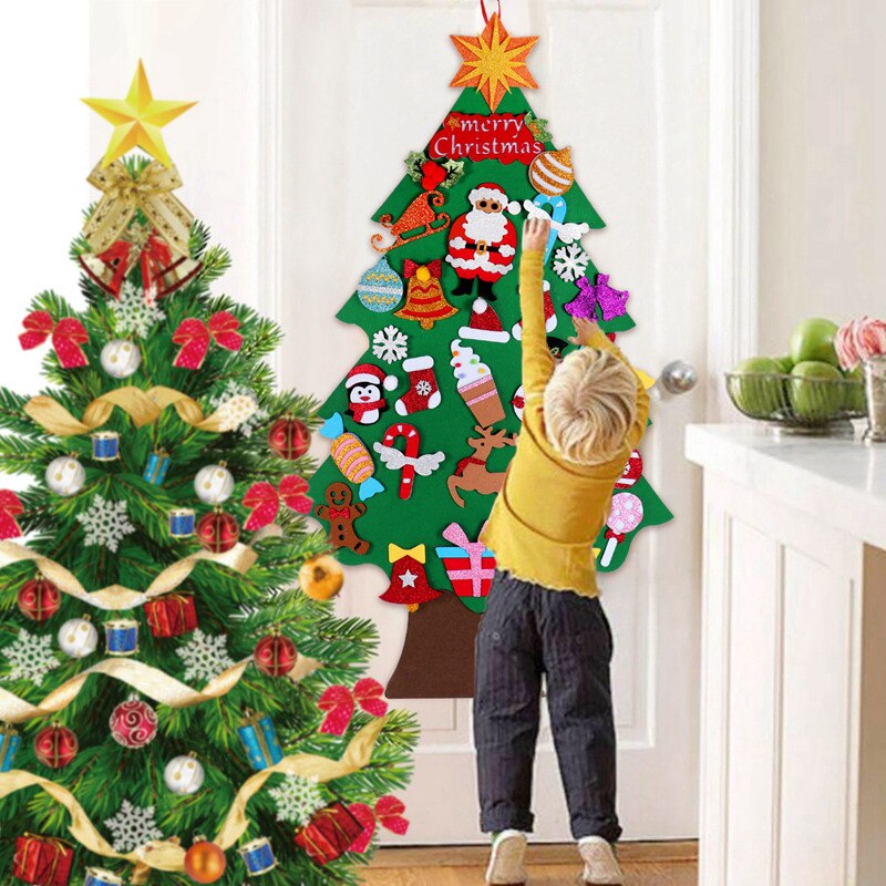 Lapset itse huopa joulukuusi joulukoristeet kotiin navidad vuosi joulukoristeet joulupukin joulupuu