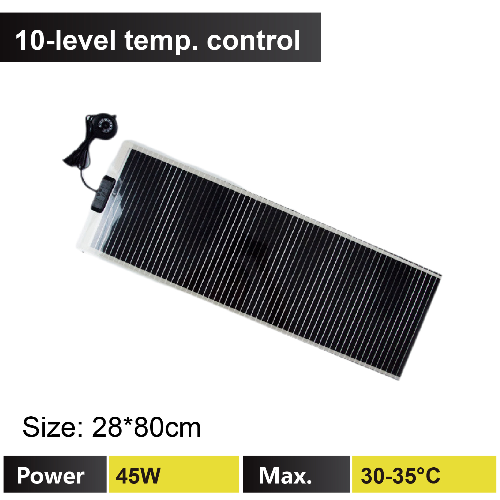 Reptile Heating Pad 5-78W 3-Level Adjustable Heat Mat for Gecko Turtle Frog Spider Terrarium Waterproof Under Tank Heater: PURPLE / 1m