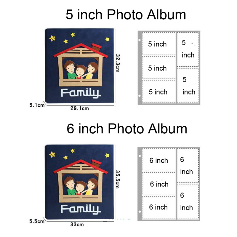 Album Photo de grande capacité, 5 pouces, 6 pouces, 600 feuilles, pour mariage, famille, enfants, carte Photo, livre de mémoire pour la croissance de bébé
