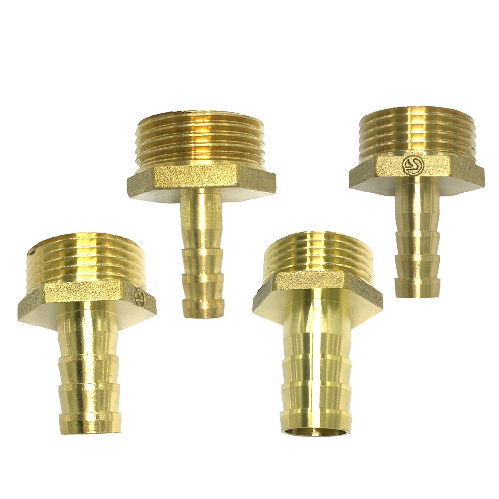 Messing Pijp Koppeling Connector-Slang Adapter (Buitendraad) DN25 10-19Mm Dia-Effen