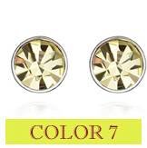 Joyme Sieraden Verzilverd Ronde Aaa Zirkoon Stud Oorbellen Voor Vrouwen Goedkope Sieraden Accessoires: Color 7