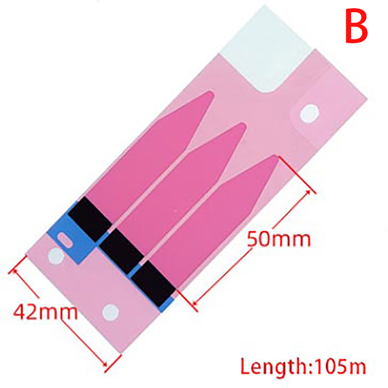 10Pcs Universele Batterij Sticker Te Trekken Ongebaande Tape Strip Voor Iphone/Huawei Batterij Lijm Tape Strip tab: 2