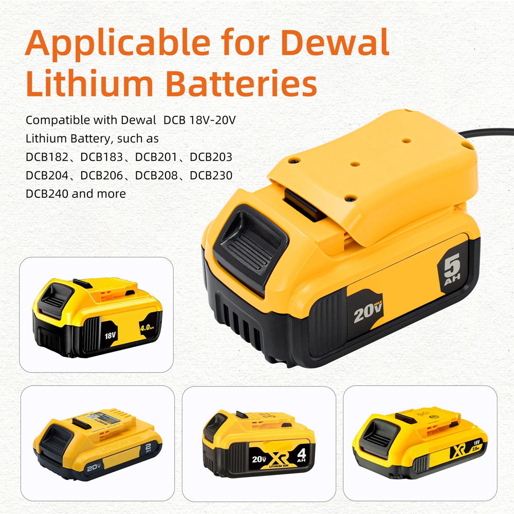 For Starlink Mini DC Power Cable For Dewalt 18V-20V Battery Charger Adapter Plug and Play for Starlink Mini Accessories 1M