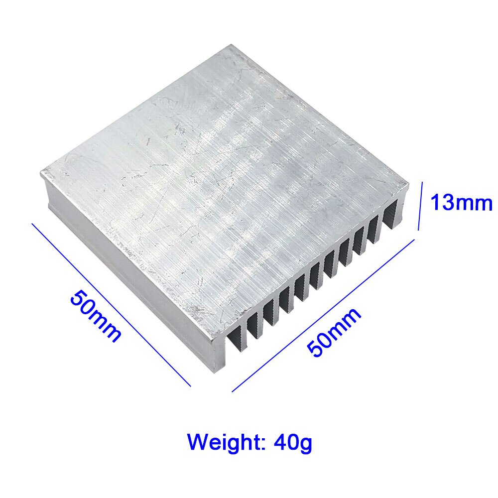 Disipador térmico de aluminio para lámpara LED, placa de refrigeración de 50x50x13mm, Protector radiador de disipación de calor de 50mm, 4 unidades