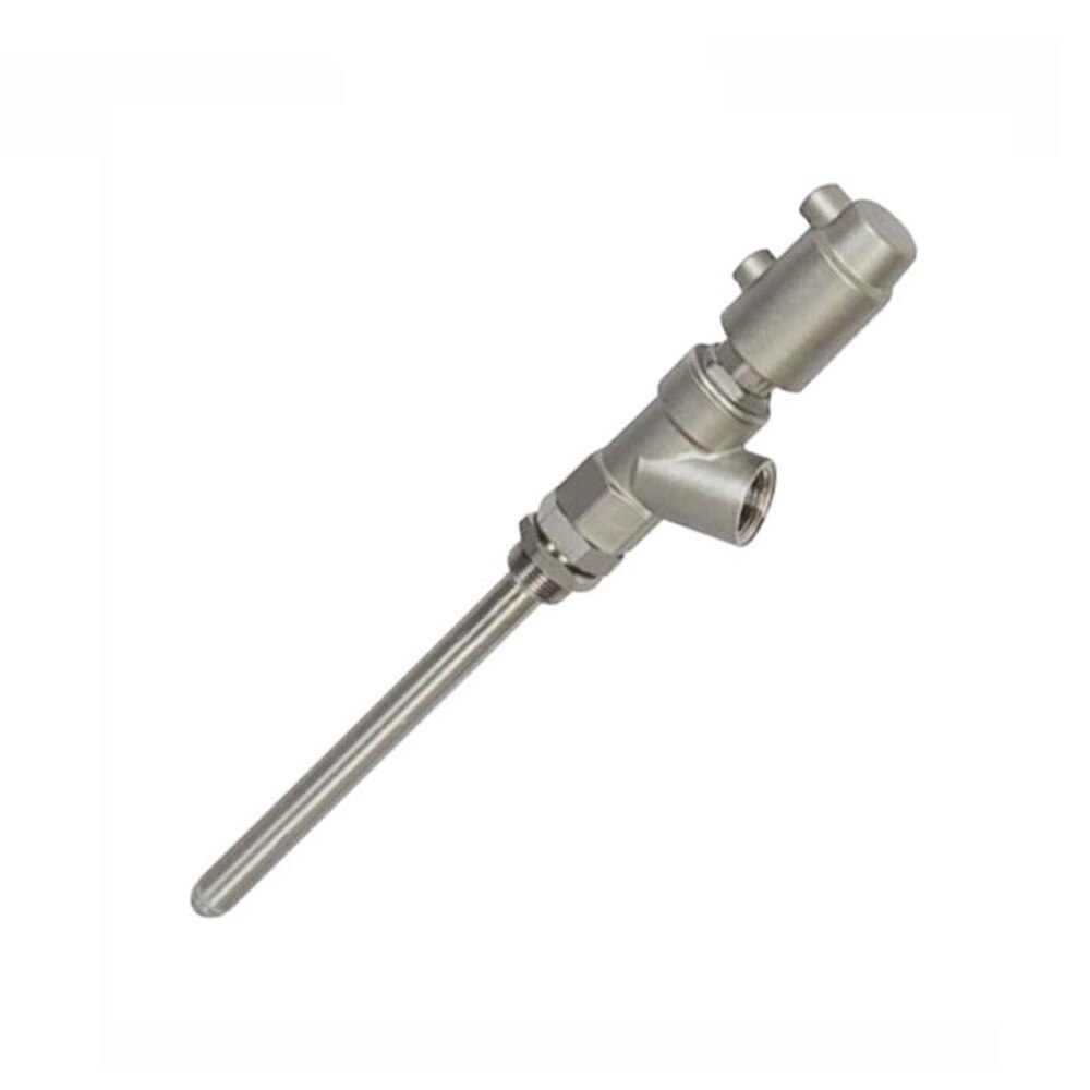 Válvula de llenado neumática de 1/2 pulgadas de grado alimenticio, longitud de la válvula de llenado de acero inoxidable DN15 de doble acción de 312mm