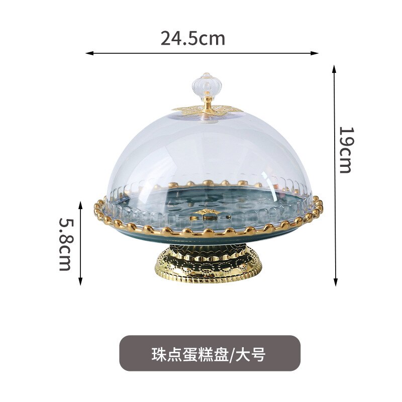 Simple European-style ceramic tall cake tray wedding birthday cake tray afternoon fruit snack cake tray kitchen supplies: 10inches  A