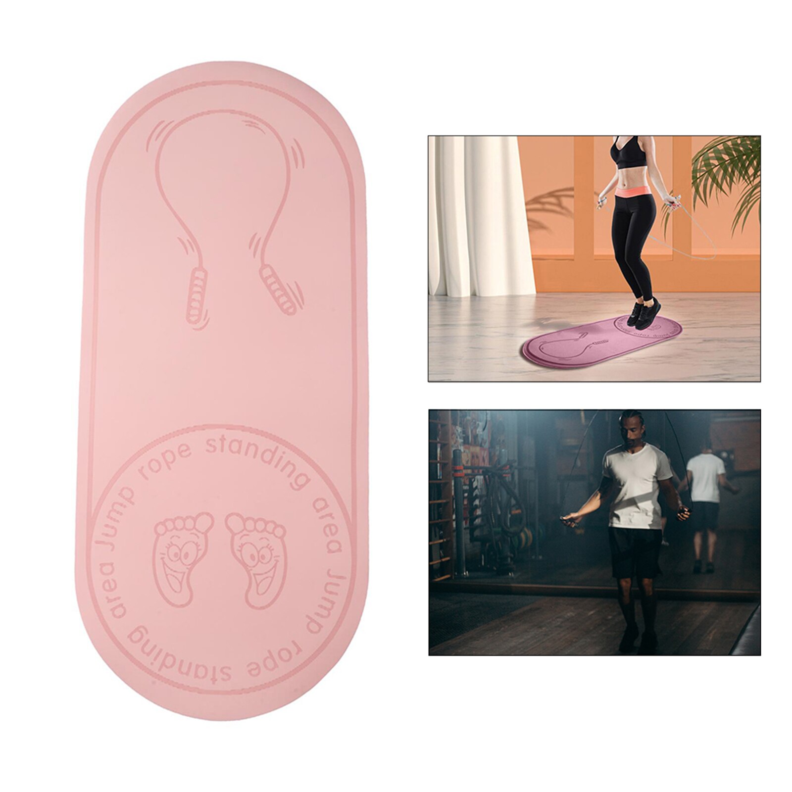 Premium-springseilmatte für heimfitness, pilates, 140 x 60cm cm trainingsmatte: Rosa
