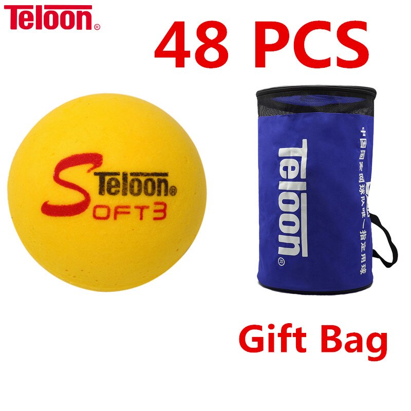 Teloon Tennis Sponge Balls for Childred Suit >3 Years Old Kids National Standard Soft Comfortable Feeling tenis Balls K029SPA