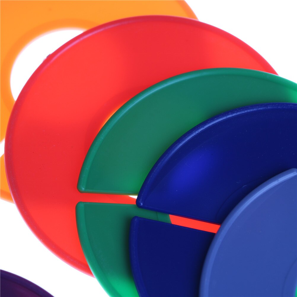 Porte-vêtements en plastique vierge | Anneau, séparateur de taille, convient à un Tube rond ou carré, couleur aléatoire, , 10 pièces/lot