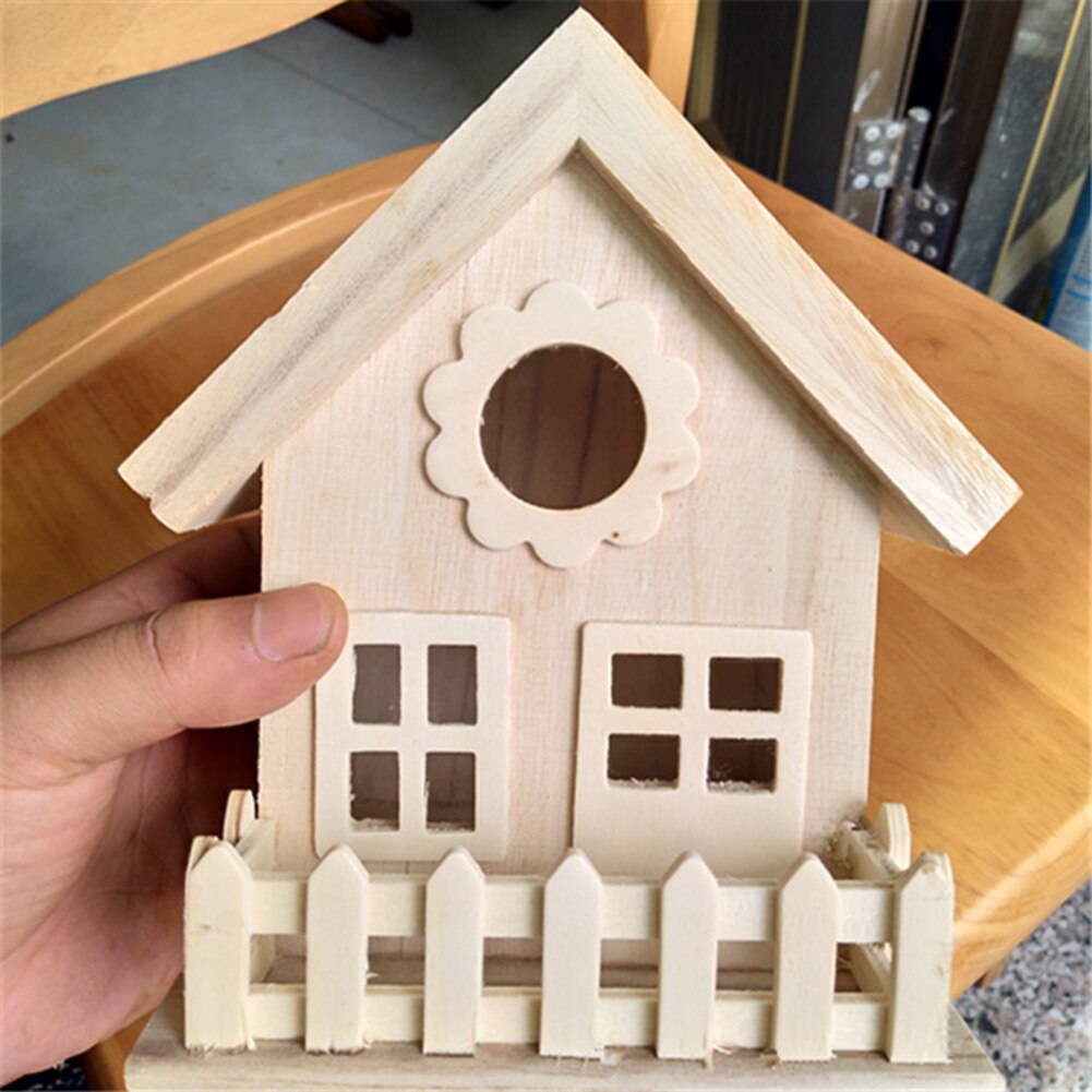 Wooden Bird Breeding House Cage Box Home Garden Yard Balcony Pendant Decoration Bird Breeding House Cage Box Home Bird Breeding