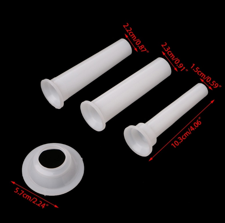 3 Pcs/Set Meat Grinder Sausage Stuffer Filling Tubes Funnels Nozzles Spare Parts For Sausage Maker Handmade Sausage Tube