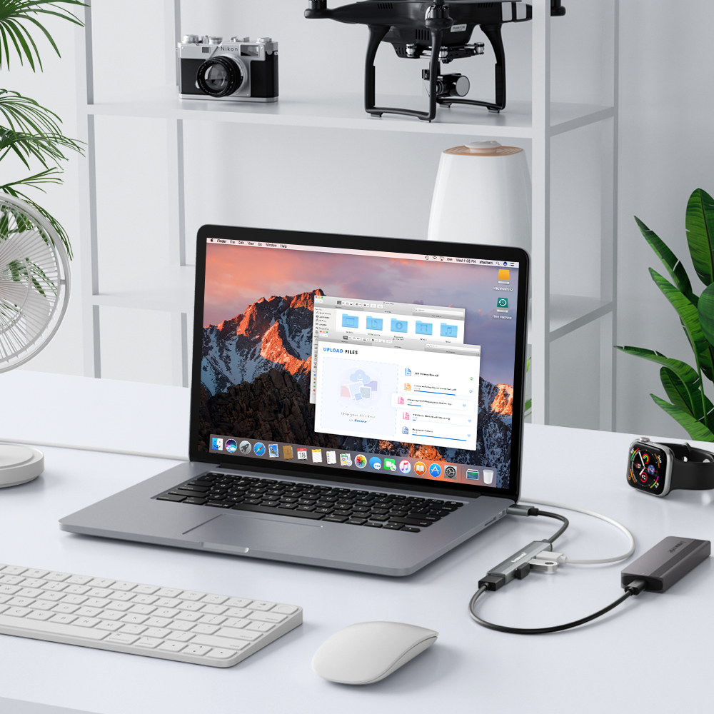 Lemorele 120cm 4Ports USB HUB OTG USB A 3.0 Adapter Multi Splitter Adapter Akcesoria do laptopów Xiaomi Lenovo Macbook Pro