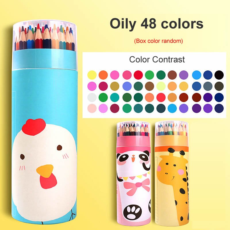 Colored Pencil Children Oily Colored Graffiti Pencils Painting Cute Drawing Pencil For Kids Drawing: 48 Color