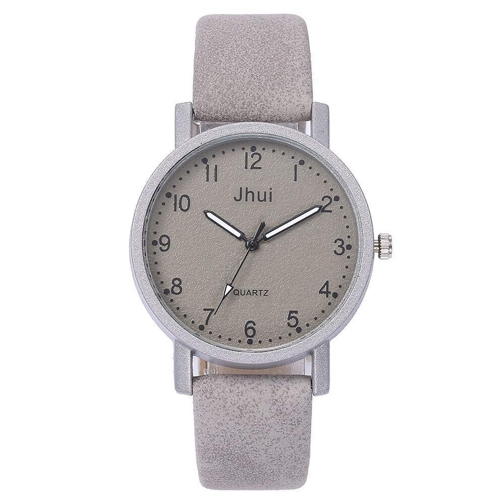 Women's Watch Jhui Casual Male Female Quartz Men Watches Leather Band Bracelet Analog Wrist Ladies Girls Clock: D