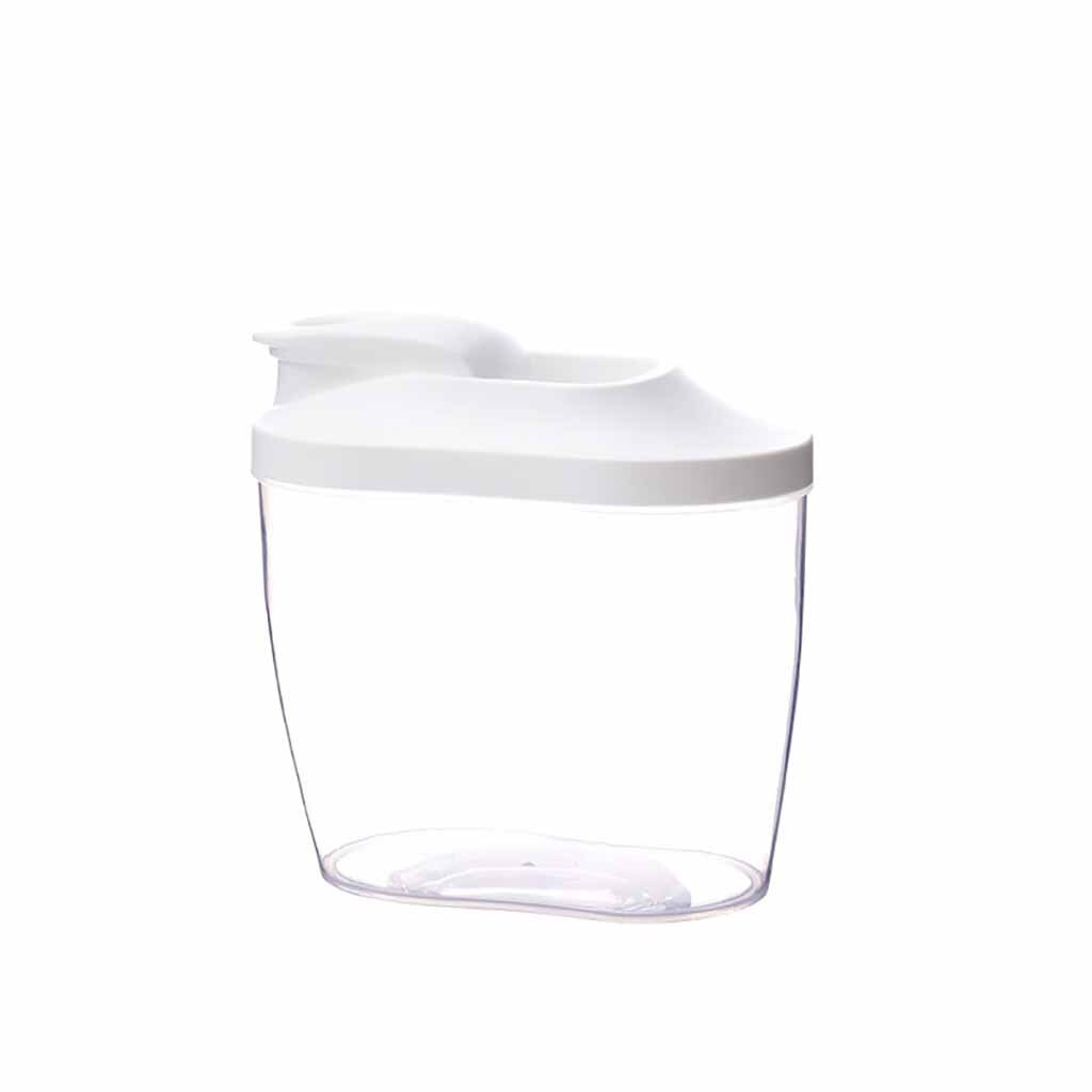 Food Storage Box Top Selling Plastic Cereal Dispenser Storage Box Kitchen Food Grain Rice Container Nice 2 Models White: B (S)