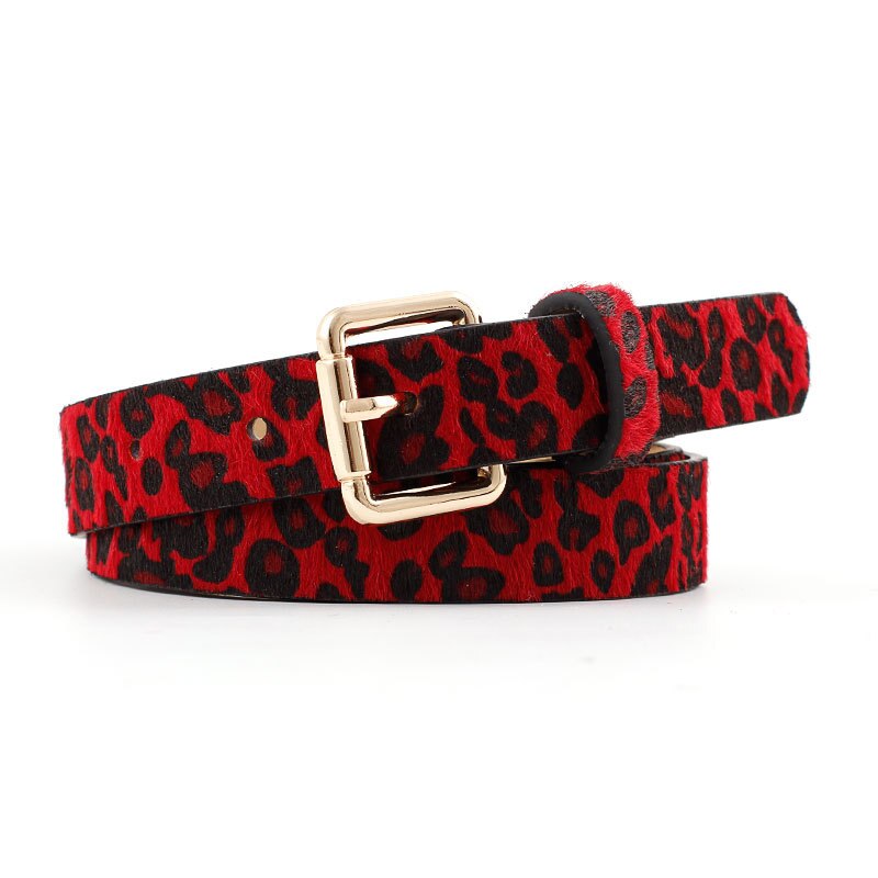 Vrouwelijke Luipaard Riem Snake Skin Zebra Print Dunne Paardenhaar Tailleband Pu Lederen Gouden Ring Hart Pin Metalen Gesp Dames Riemen