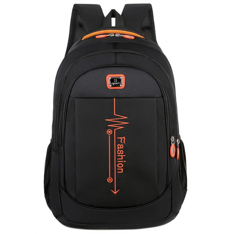 Large Capacity Teen Backpack School Bags for Teenage Boys BackPacks Men Laptop Junior High Student Campus Bagpack College Style: Orange