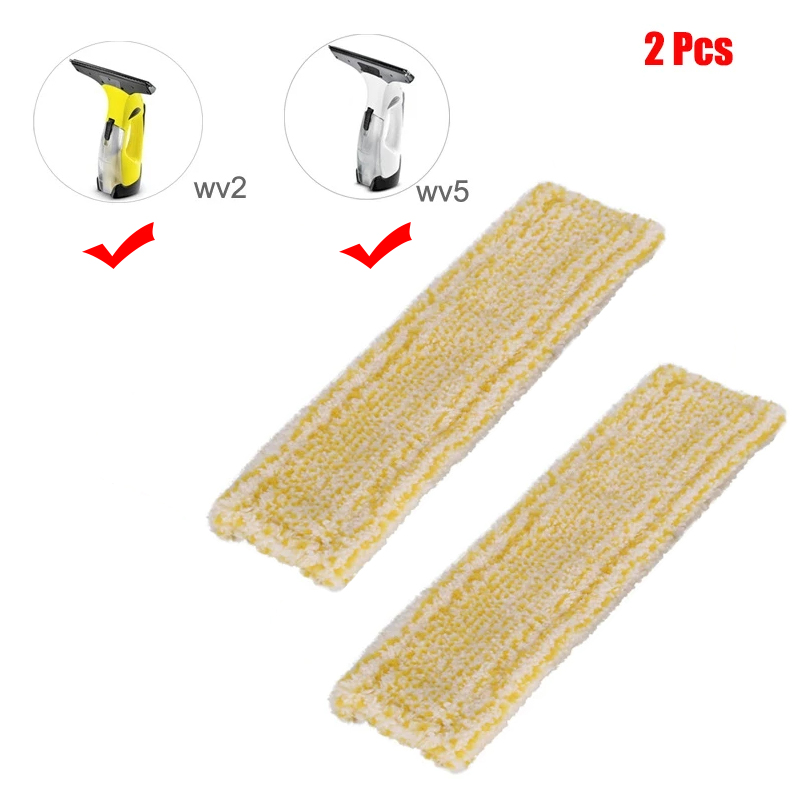 Pour Karcher WV1 WV50 WV75 WV2 WV5 Machine de nettoyage de vitres en Microfibre chiffons de vadrouille accessoires de remplacement adaptés aux pièces de rechange de tête de vadrouille: vert clair
