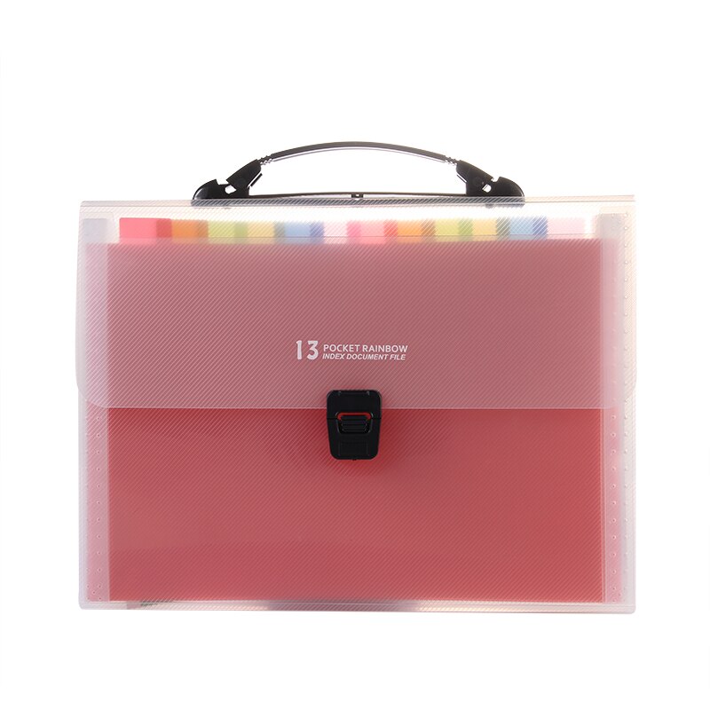 Rainbow Expanding bag A4 File Folder A6 Document Organizer 13/24 Pockets Accordion Folder Organizer for Portable Documents Bag: 13 Pockets A4 Portab