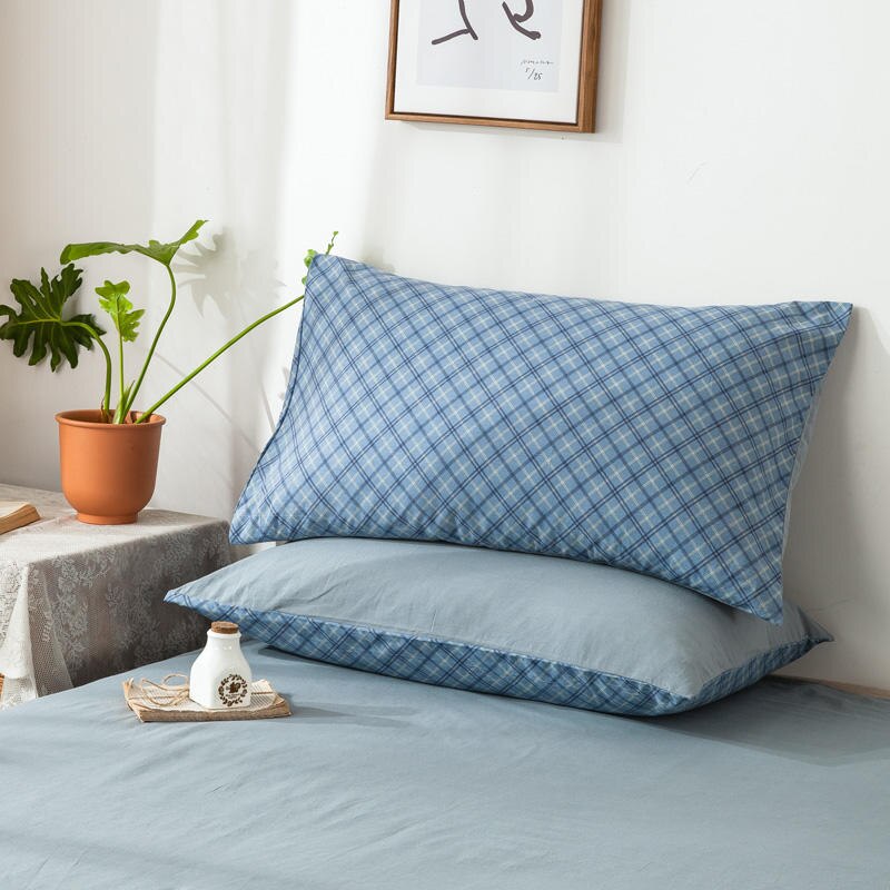 1PC 100% coton jaune taie d'oreiller couverture 48cm * 74cm taie d'oreiller décoratif literie chambre à coucher usage domestique différentes couleurs des deux côtés: qingshelvxing