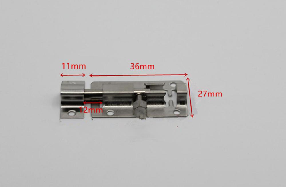 1Pc 1.5/2/3/4/6 Inch Long Silver Stainless Steel Door Latch Sliding Lock Barrel Bolt Latch Hasp Staple Gate Safety Lock: 1.5inch