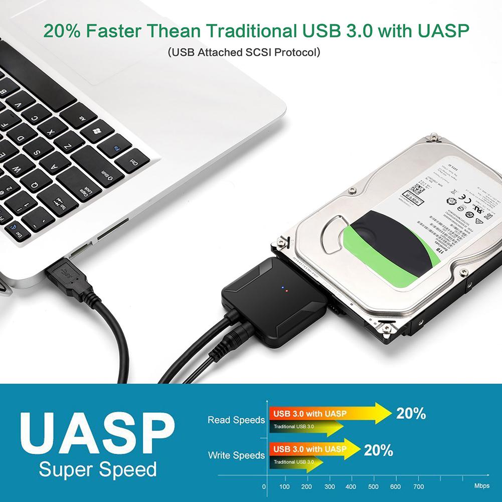 Cavo convertitore adattatore USB 3.0 a Sata cavo convertitore disco rigido USB 3.0 per adattatore SSD HDD Samsung Seagate WD 2.5 3.5