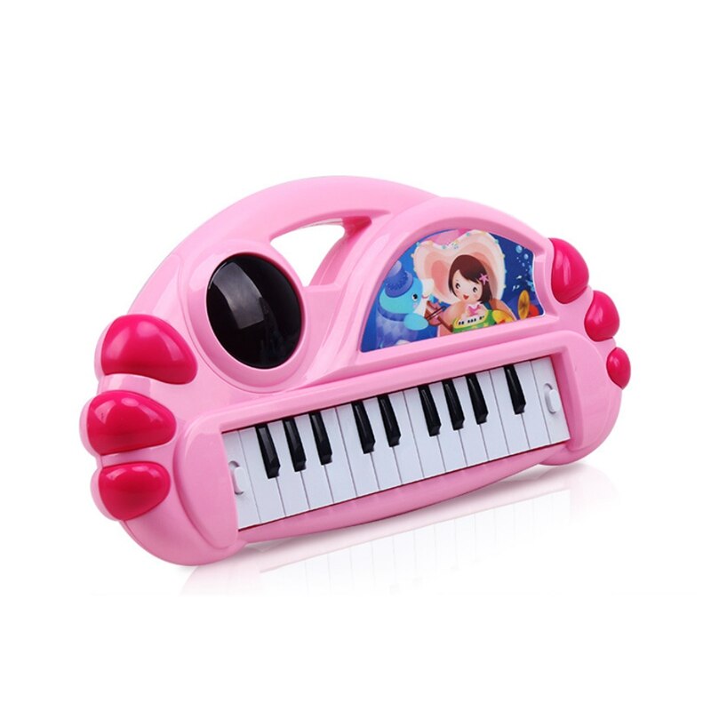 Jongens En Meisjes Baby Puzzel Beginner Piano Kinderen Elektronische Piano Baby Vroege Educatief Muziek Speelgoed: Pink
