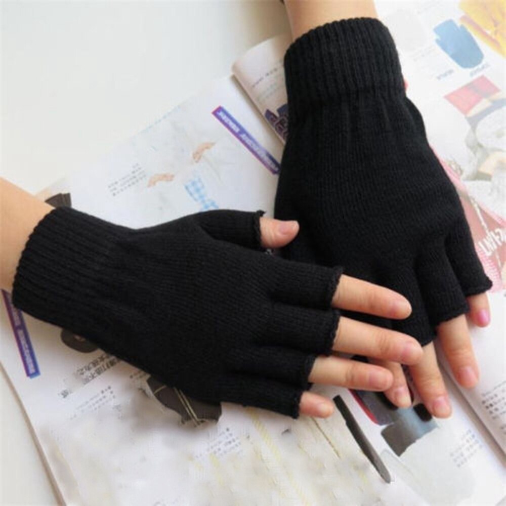 Guantes de ciclismo para mujer, sin dedos, color negro