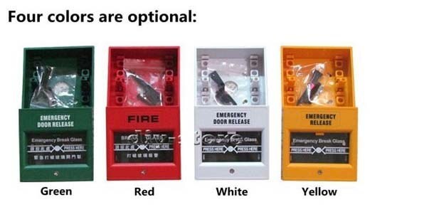 Interruttore di emergenza Uscita Tasto Apriporta Rottura Vetro Pulsante di Allarme per Sistema di Controllo Accessi