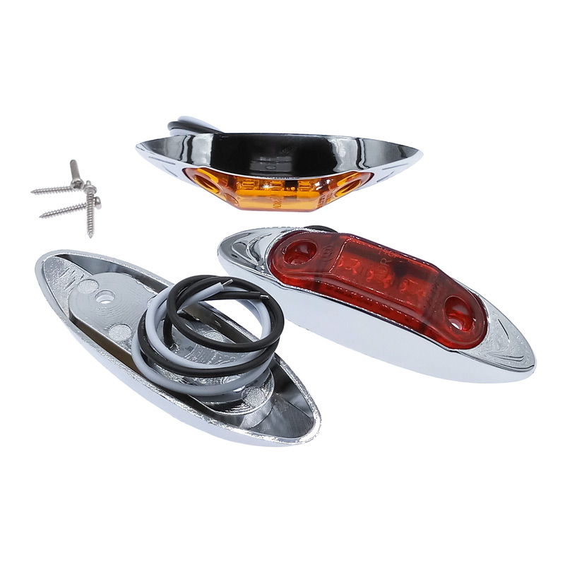 Luz LED roja de posición lateral para coche, luces externas, luz de despacho, 10-30V, luces traseras de tractor, amarillo