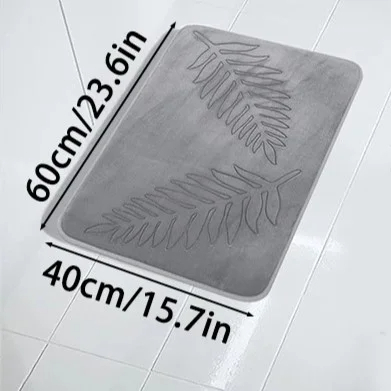 Memory Foam Bathroom Mat Carpet SuperSoft Absorbent BathroomMat Quick Dry Non-SlipWashableBathroom Floor Rug Toilet U-Shaped Mat: Chocolate