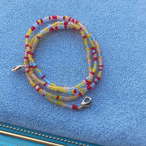 Cadena de perlas simulada para mascarilla de mujer, cadena de cuentas con cadenas para gafas de sol: C5