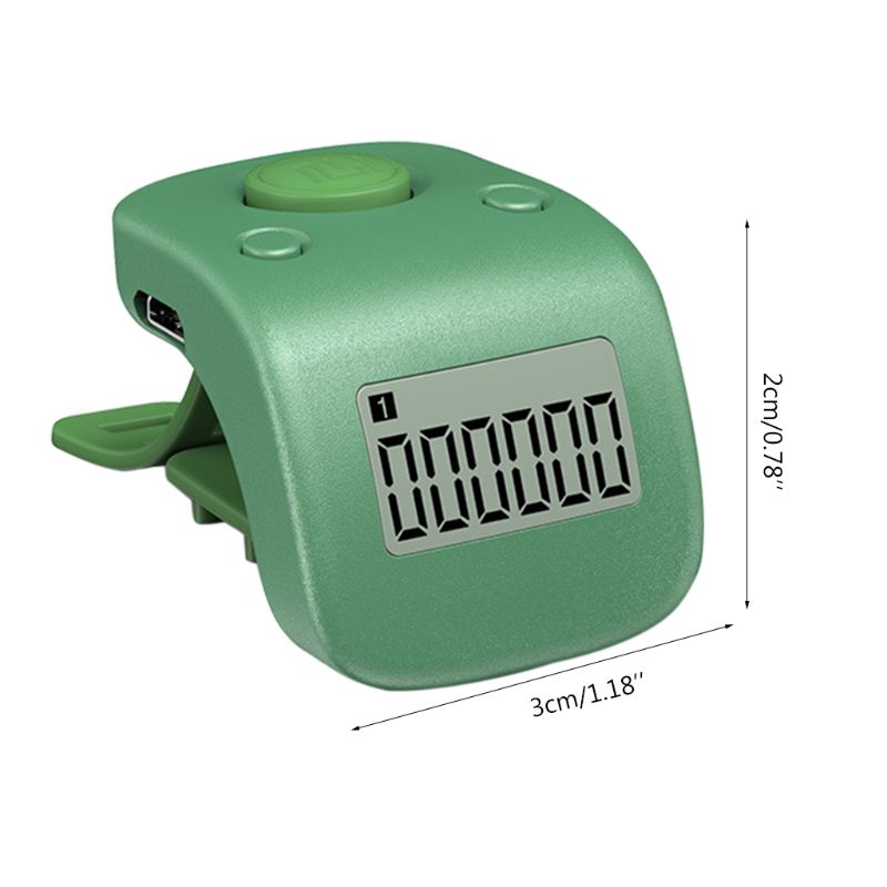 Digital Rechargeable 6 Digit Counter Buddha beads Prayer Clicker 6 Channel LCD Finger Ring Hand Tally Counter A5YD