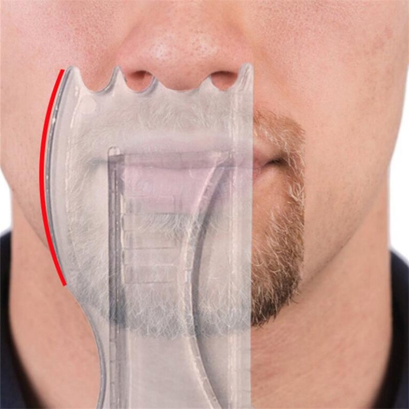 5 In 1 Rotating Men Beard Shaping Styling Template Comb Stencil Transparent Hair Beards Trim Templates Face Beauty Tool