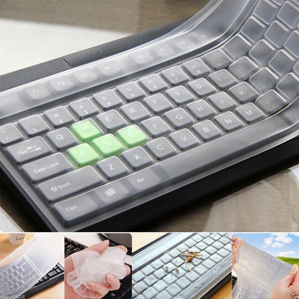 Universal Silicone Keyboard Cover Skin Protector Film Cover Cover Desktop Protective Computer Dustproof Waterproof Keyboard J2P7