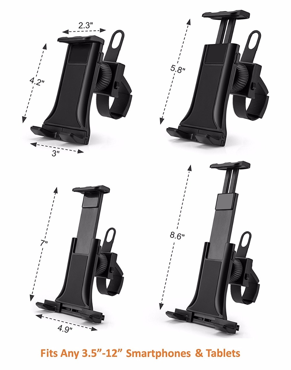 Fiets Handvat Tablet Houder Flexibele Gesp Mount Gym Stuur Spin Bike Oefening Voor Ipad Pro Air 10.1 10.5 10.2 9.7 Inch Tab