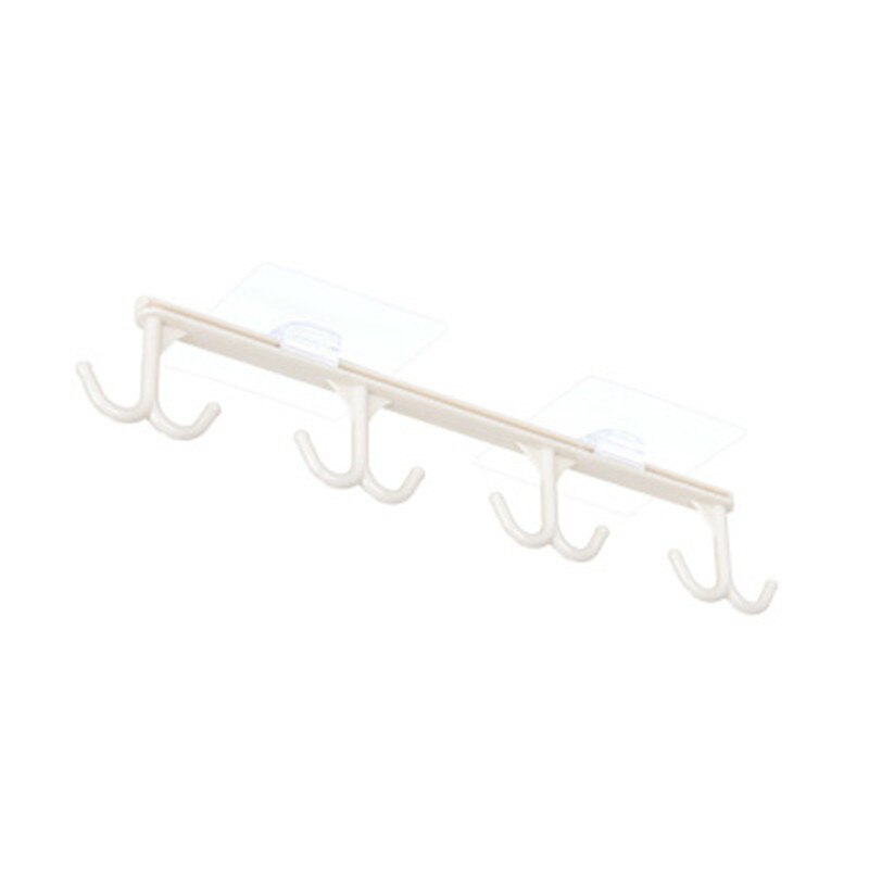 Skab hængende krogstativ køkken opbevaring hylde organisator skab tøjhylde glas krus holder garderobe bøjle: D