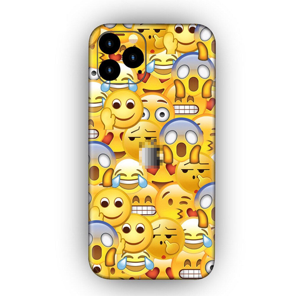 Śliczne kolorowe tylne naklejki na iPhone 11 Cartoon Phone Protector skórki cienka tylna folia dekoracyjna: Khaki