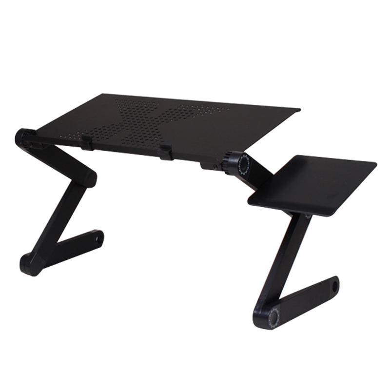 Draagbare opvouwbare verstelbare klaptafel voor Laptop Bureau Computer mesa para notebook Stand Tray Voor Slaapbank Zwart