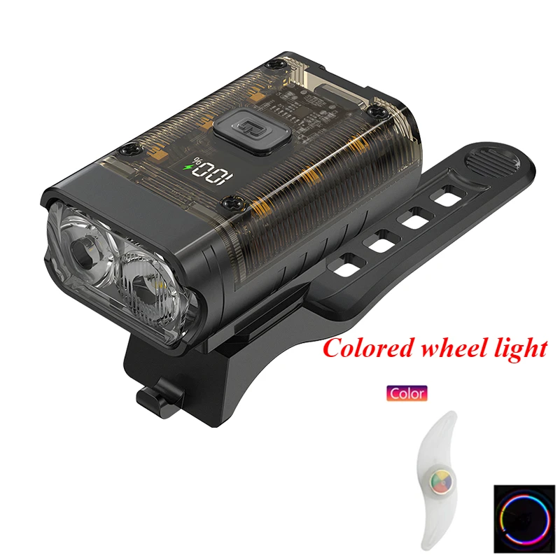 Fietslicht T6 LED Front USB Oplaadbare MTB Mountainbike Lamp 1000LM Fietskoplamp Zaklamp Fietsen Scooter staart: Marineblauw