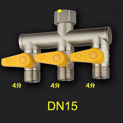 Washing machine faucet one inlet two outlet Splitter two-way three-way four-way valve DN15 DN20 adapter: 7