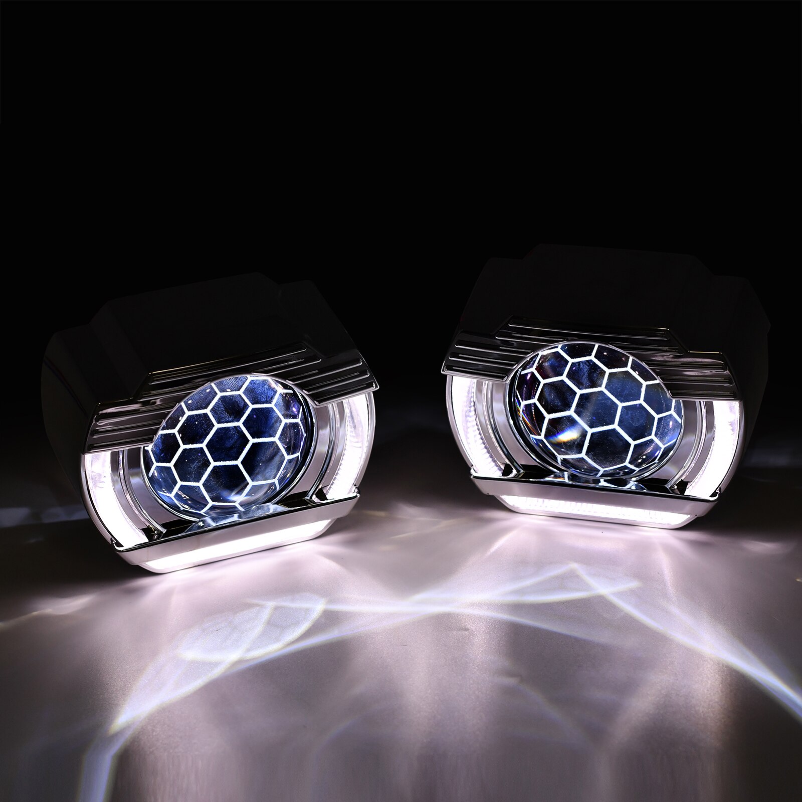 2.5inch Bi-xenon Headlight Projector Lens Angel Eyes Light Lenses For H7 H4 Cars Accessories Retrofit DIY Use H1 HID Bulb