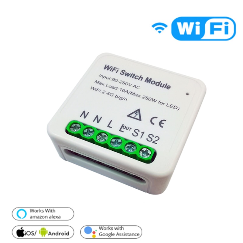 1/5 Pcs Smart Home Wifi Switch Relay Breaker Module Automation Smart Lighting Work With Tuya/Smart Life Google Home Alexa App