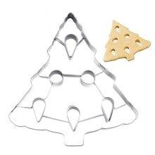 3D Kerstboom Roestvrij Staal Decoreren Cookie Biscuit Cutter Mold Bakvormen Praty Voedingsmiddelen Docoration