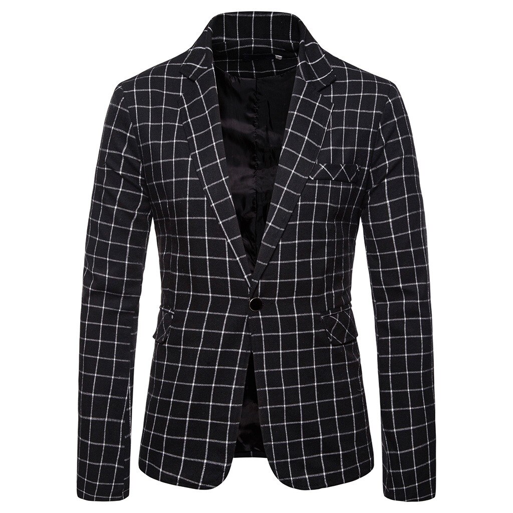 Charme männer Casual Fit Dünne Klage Einer Taste Business Mantel Jacke Plaid BlouseFashion Lieferant Vogue Rabatt Mädchen Junge