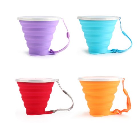 270Ml tazza da acqua pieghevole in Silicone per esterni tazza telescopica creativa portatile ultrasottile Mini tazze da caffè da viaggio a scomparsa: combination 07