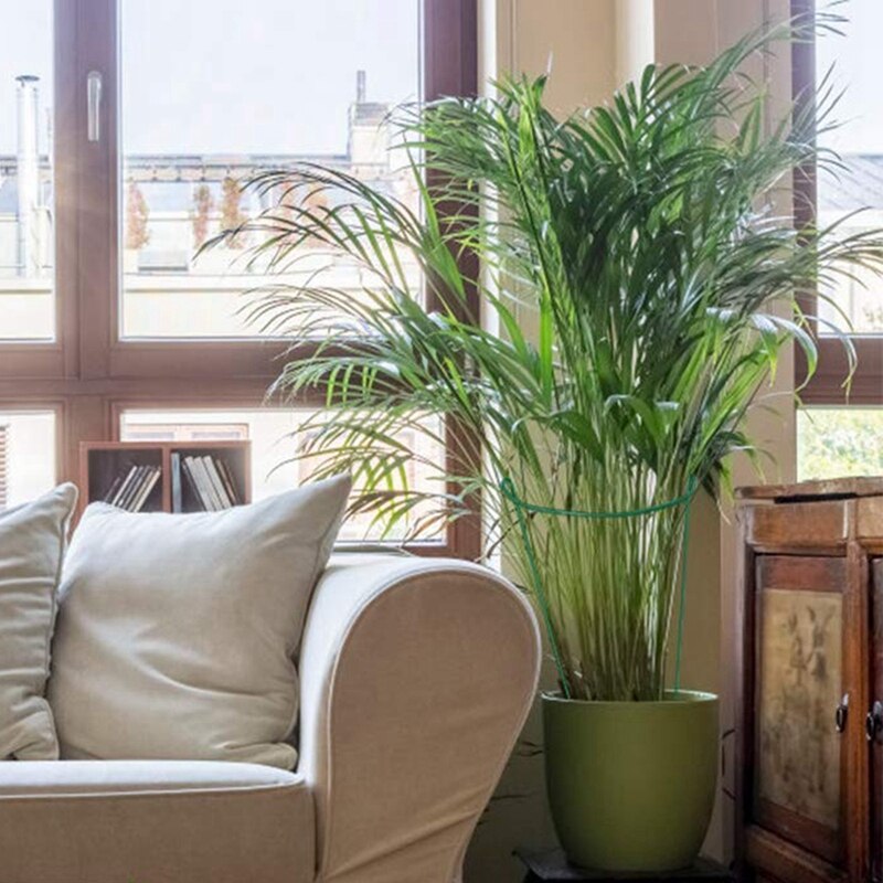 6Pcs Plant Support Rod, Garden Metal Plant Support Frame, Plant Support Ring, Tomato Plant Support Rod, Aquatic Green Plant Supp