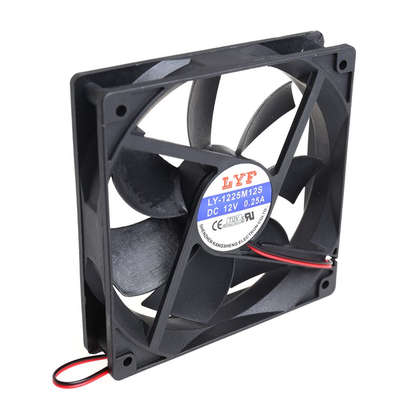 Ventilador enfriador de ordenador de 12V de 2 pines pequeño 120mm x 120mm x 25mm sistema de caja ventilador de refrigeración hidráulico para disipador térmico de ordenador